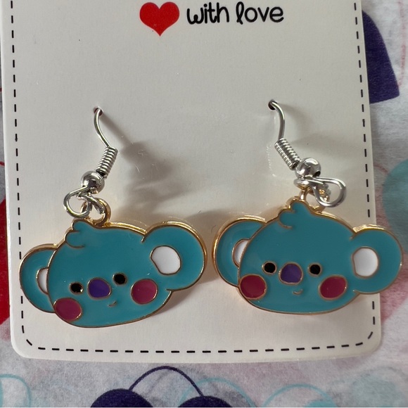 COPY - BT21 KOYA RM BTS EARRINGS - Picture 2 of 3